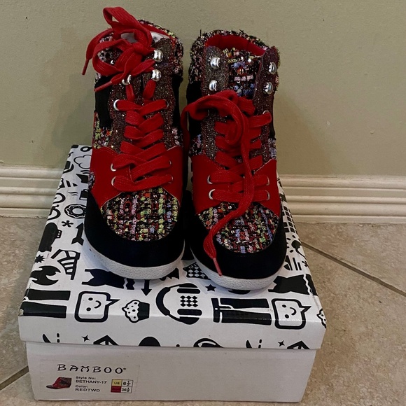 BAMBOO - Bethany Wedge Sneakers - 6.5 - Picture 1 of 5